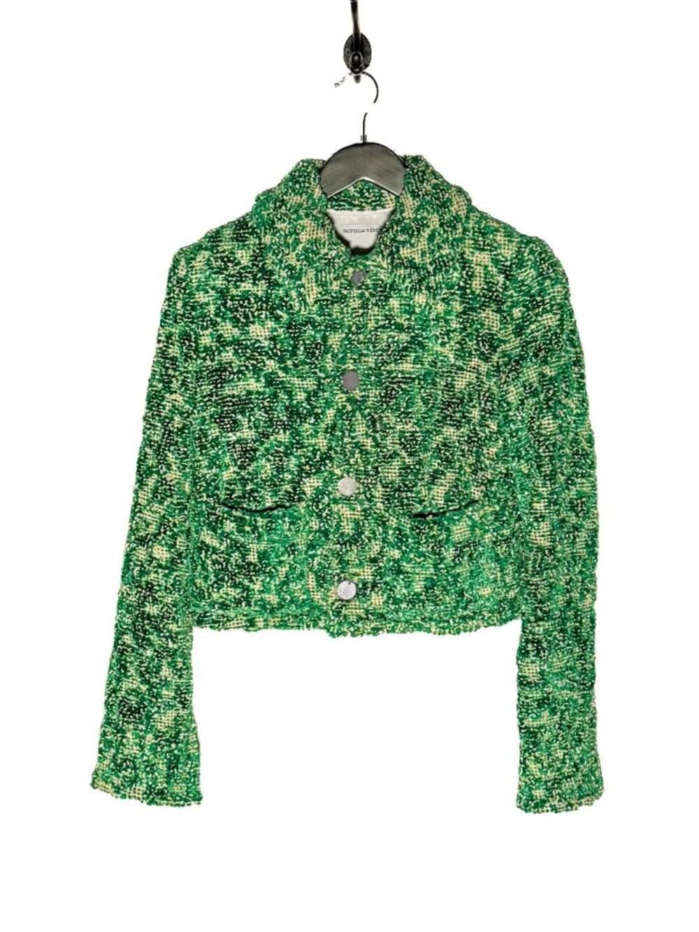 Bottega Veneta 2021 Green Abstract Chenille Bouclé Jacket